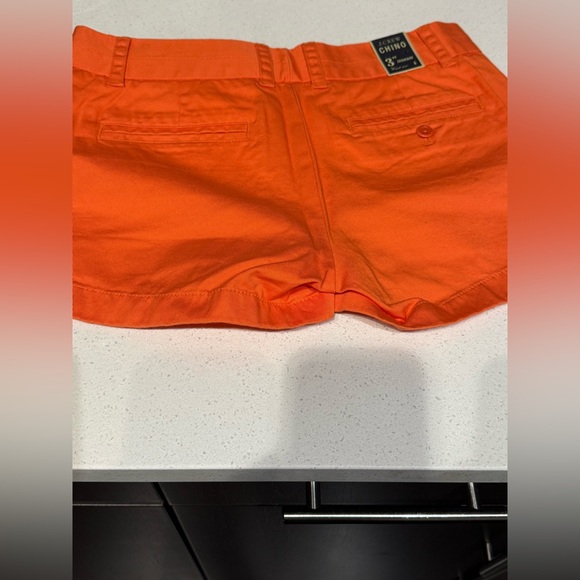 J.Crew NWT ladies Vibrant Orange Chino Shorts size 4 (3 inch inseam) - Picture 3 of 6